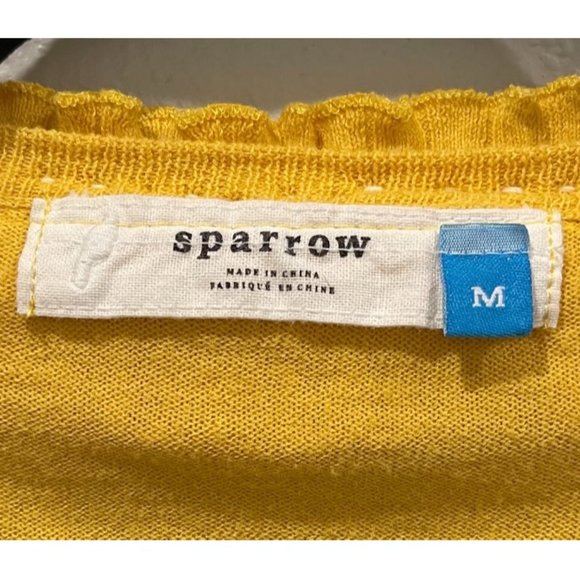 SPARROW Yellow Ruffle Cardigan - Picture 2 of 4